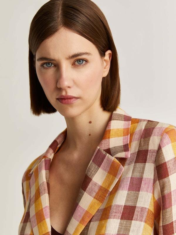 Scalpers Scalpers Blazer 'Vichy' In Braunmeliert
