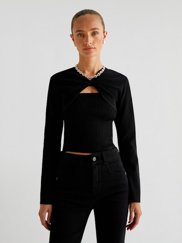Scalpers Scalpers Pullover In Schwarz