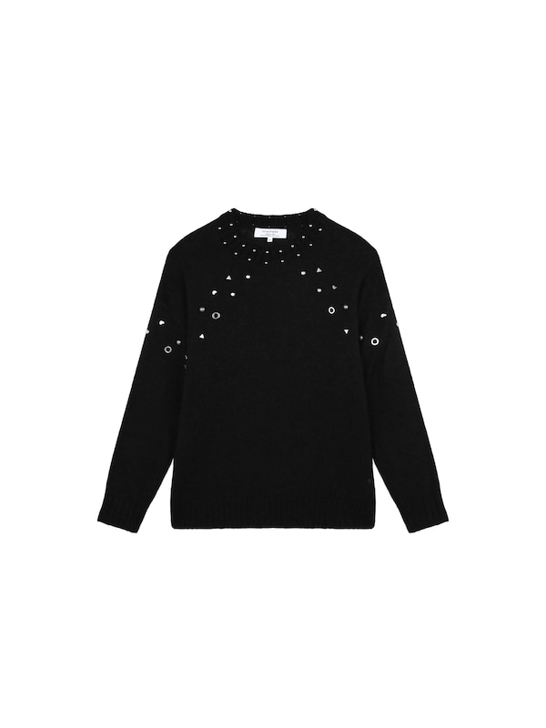 Scalpers Scalpers Pullover 'Studs R' in Schwarz