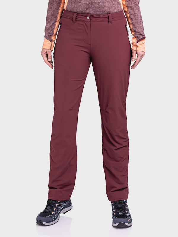 Schöffel Schöffel Regular Outdoorhose 'Engadin' In Burgunder