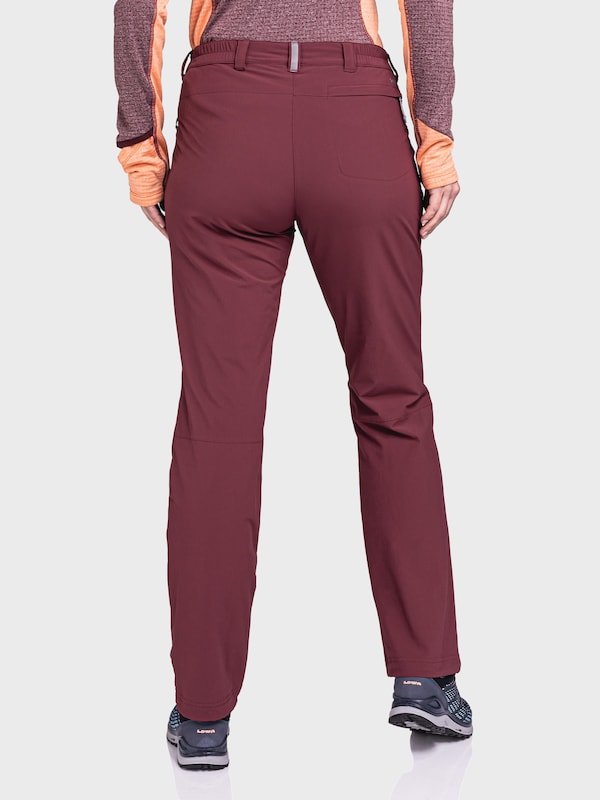 Schöffel Schöffel Regular Outdoorhose 'Engadin' In Burgunder