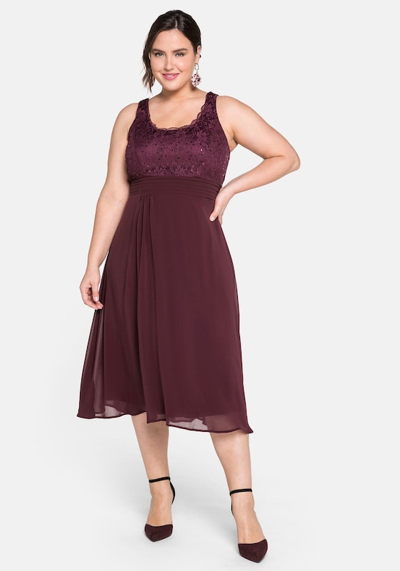 SHEEGO SHEEGO Kleid In Weinrot