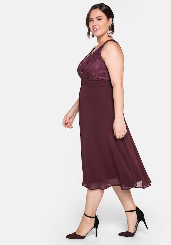 SHEEGO SHEEGO Kleid In Weinrot