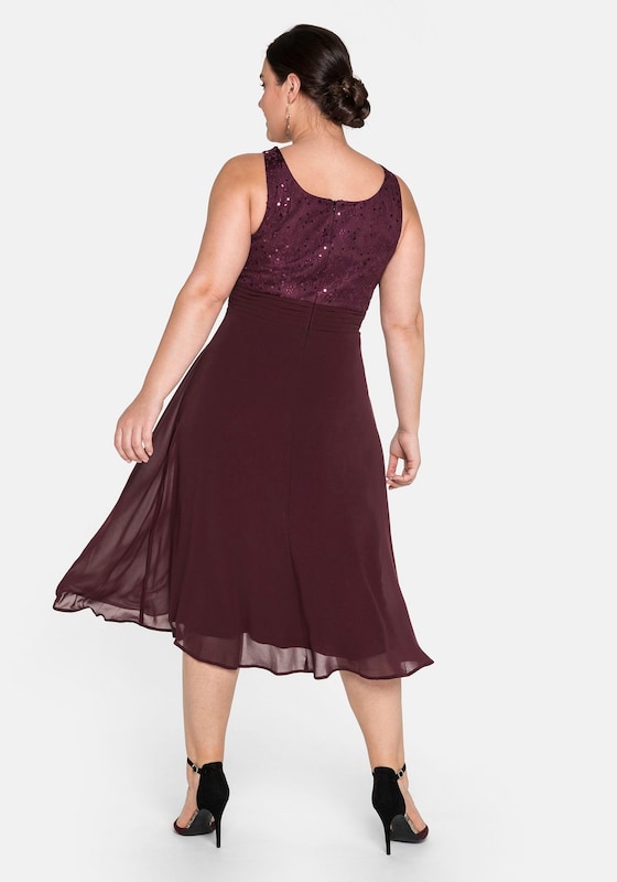 SHEEGO SHEEGO Kleid In Weinrot