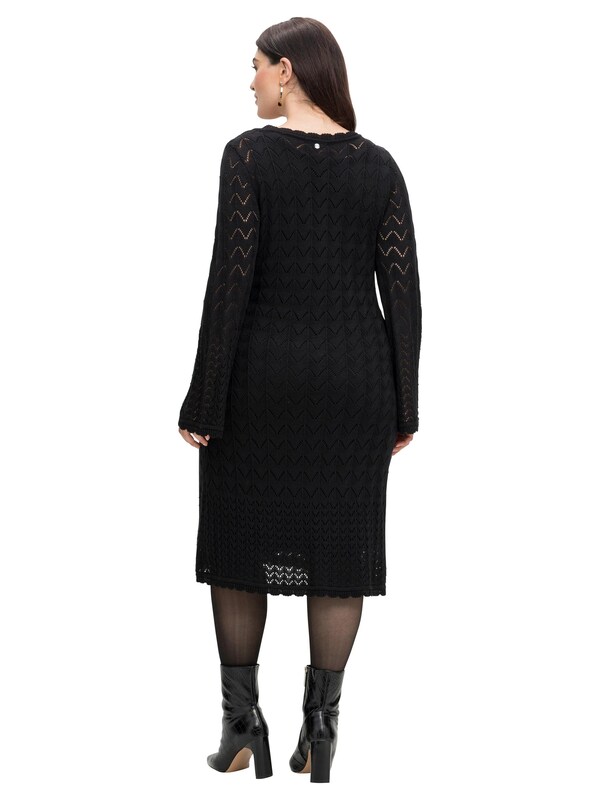 SHEEGO SHEEGO Strickkleid In Schwarz