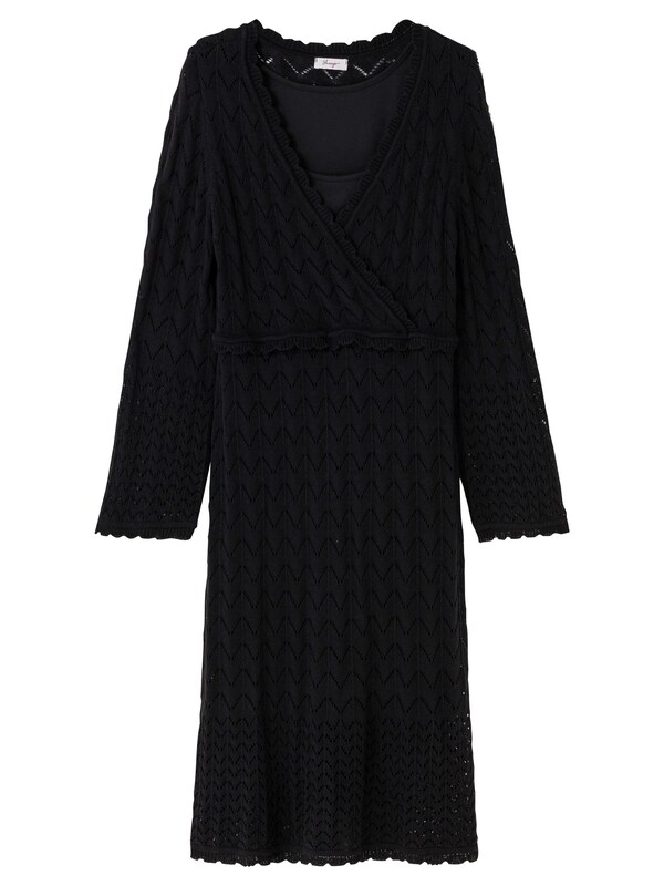 SHEEGO SHEEGO Strickkleid in Schwarz