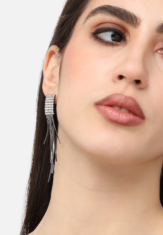 SOHI SOHI Ohrringe ' Jacqueline ' In Silber Transparent