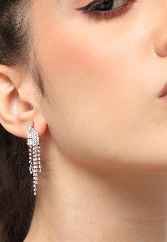 SOHI SOHI Ohrringe ' Cassie ' In Silber Transparent