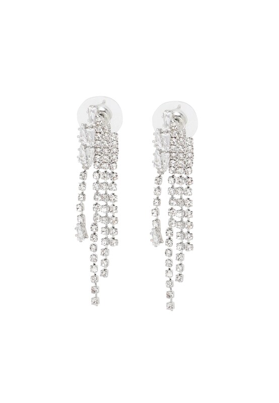 SOHI SOHI Ohrringe ' Cassie ' in Silber Transparent