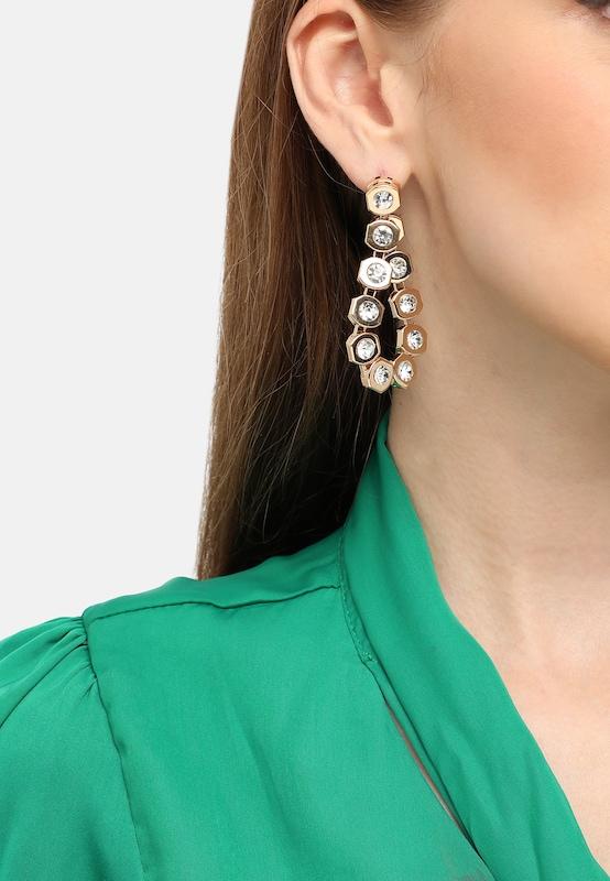 SOHI SOHI Ohrringe ' Ebony ' In Gold Transparent