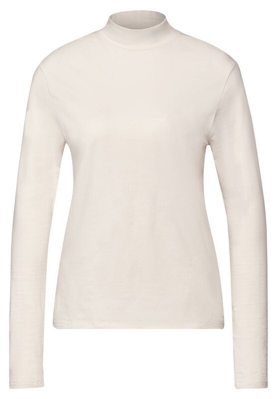 STREET ONE STREET ONE Shirt mit geraffter Schulter in Weiß