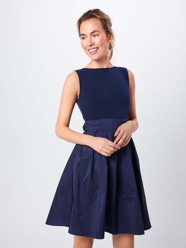 SWING SWING Kleid 'Microtaf' In Marine