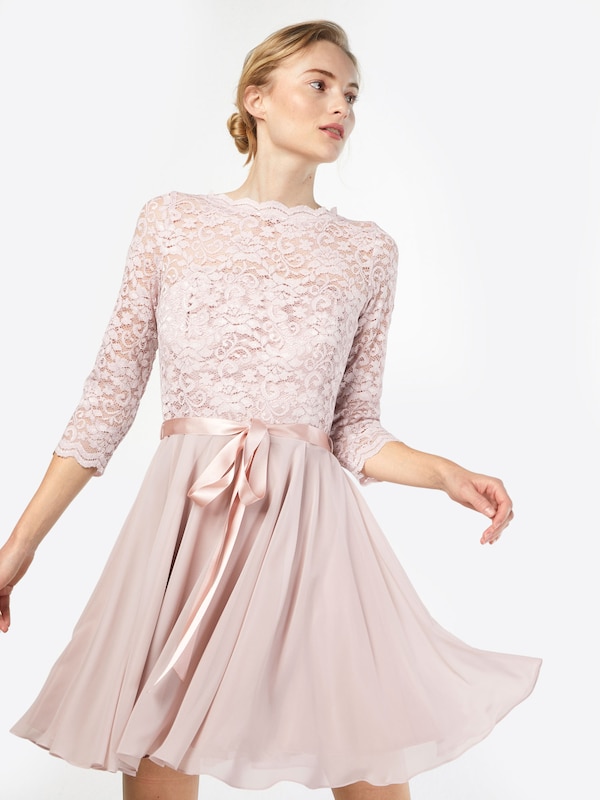 SWING SWING Spitzenkleid Mit Chiffon-Rock In Rosé