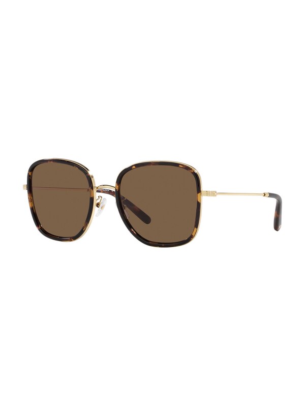 Tory Burch Tory Burch Sonnenbrille in Karamell Dunkelbraun