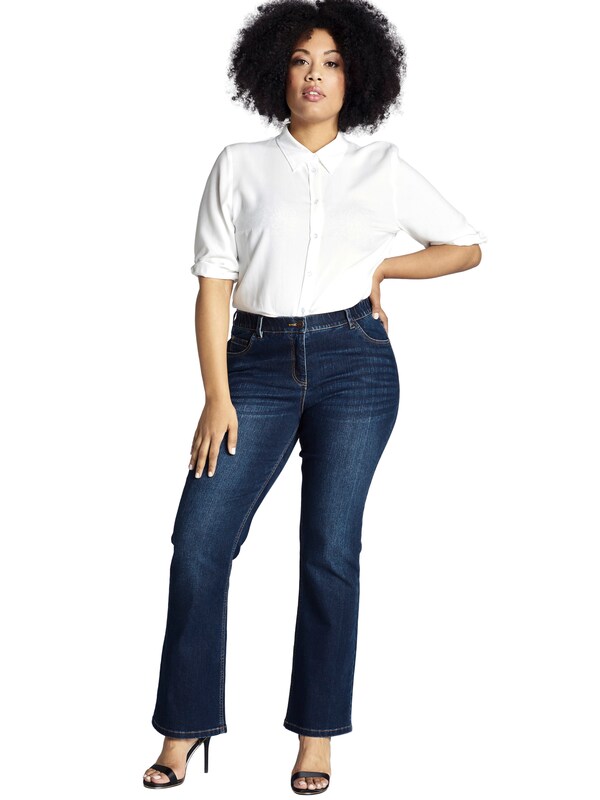 Ulla Popken Ulla Popken Bootcut Jeans In Dunkelblau