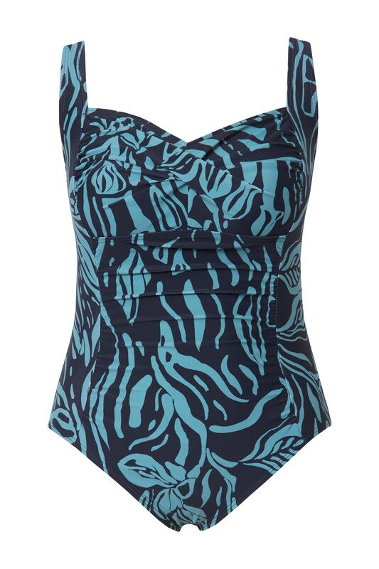 Ulla Popken Ulla Popken Bustier Badeanzug in Blau