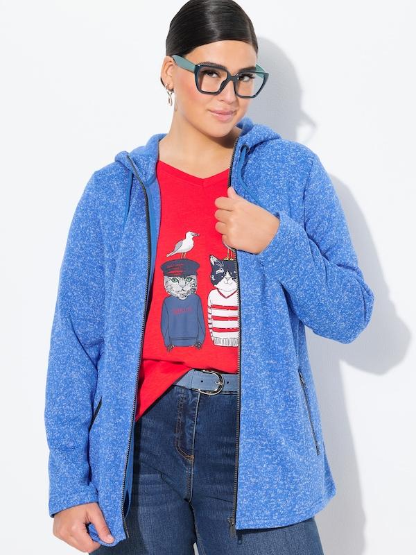Ulla Popken Ulla Popken Fleecejacke In Blau