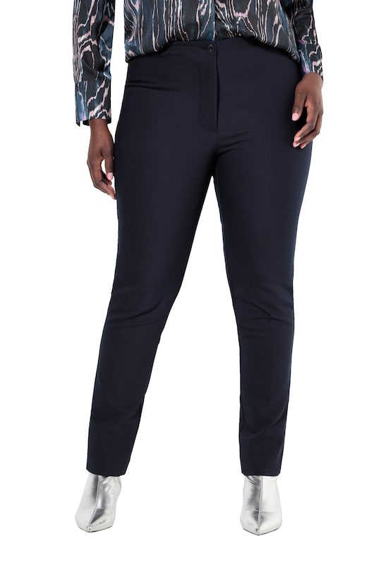 Ulla Popken Ulla Popken Slimfit Hose In Marine