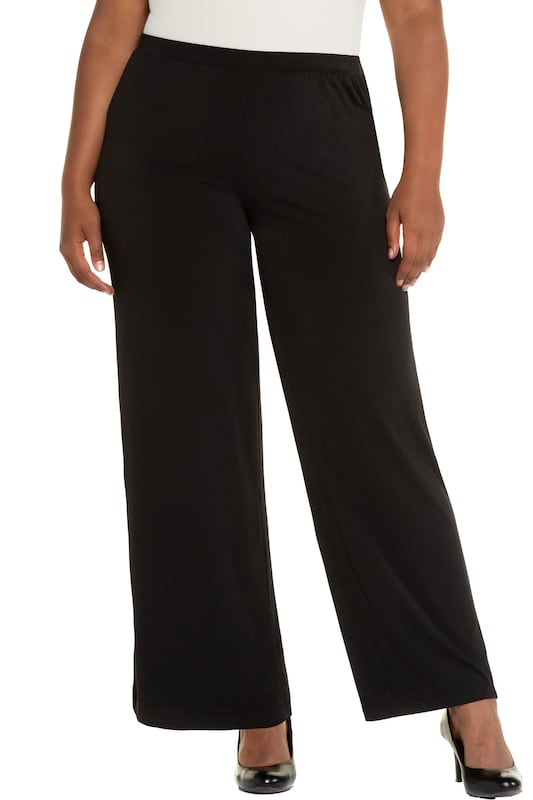 Ulla Popken Ulla Popken Wide Leg Hose In Schwarz