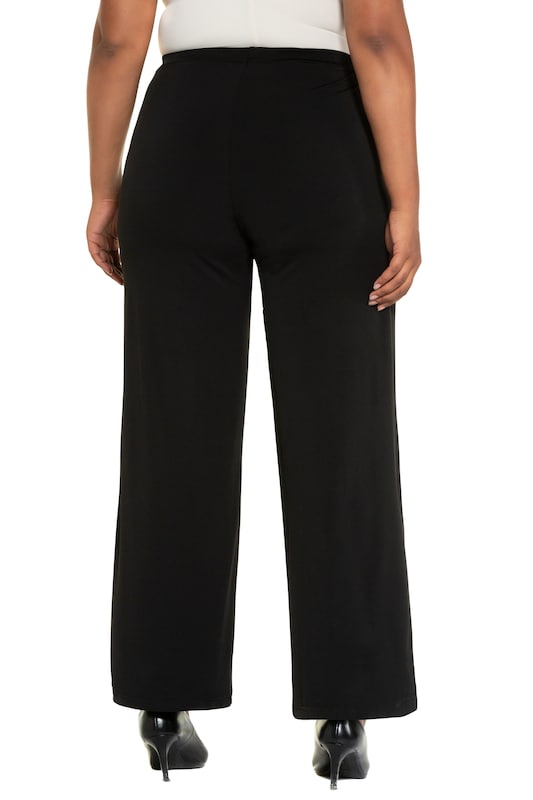 Ulla Popken Ulla Popken Wide Leg Hose In Schwarz