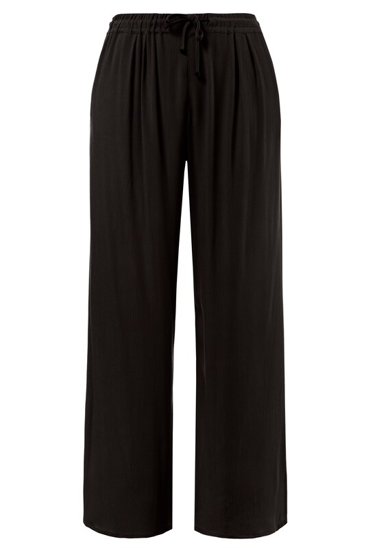 Ulla Popken Ulla Popken Wide Leg Hose in Schwarz