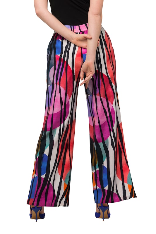 Ulla Popken Ulla Popken Wide Leg Hose In Mischfarben