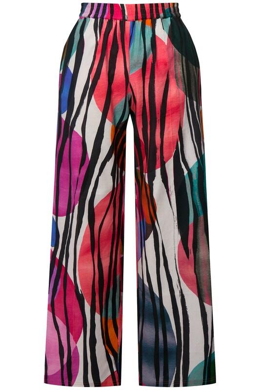 Ulla Popken Ulla Popken Wide Leg Hose In Mischfarben