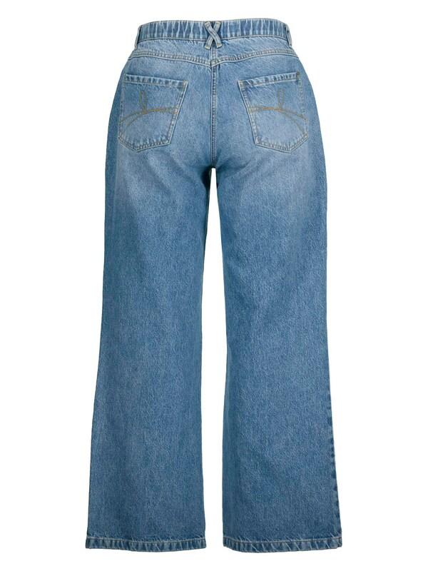Ulla Popken Ulla Popken Wide Leg Jeans (GOTS) In Blue Denim