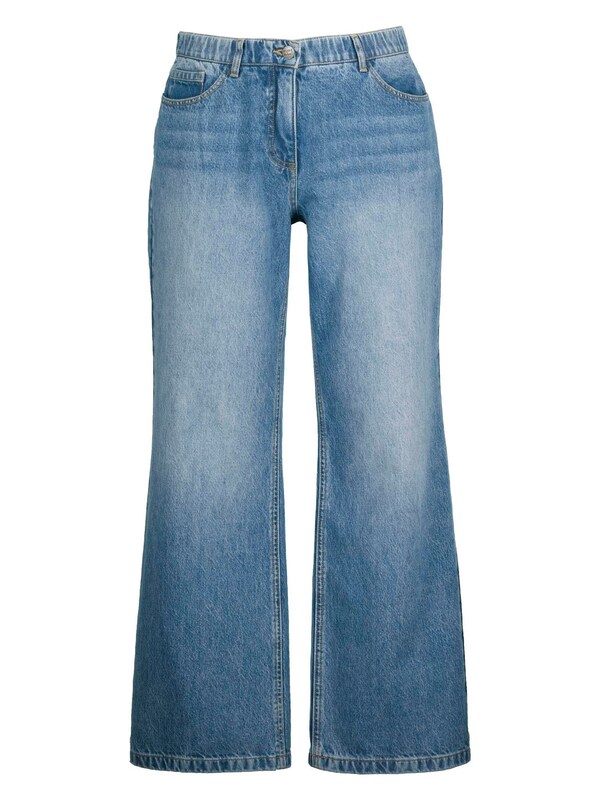 Ulla Popken Ulla Popken Wide Leg Jeans (GOTS) in Blue Denim