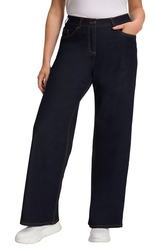 Ulla Popken Ulla Popken Wide Leg Jeans In Nachtblau