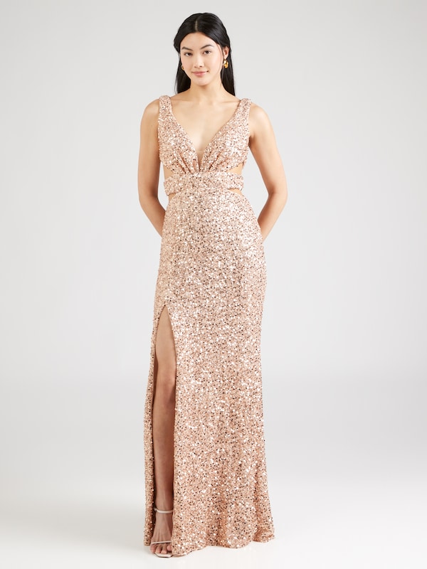 Unique Unique Kleid In Gold