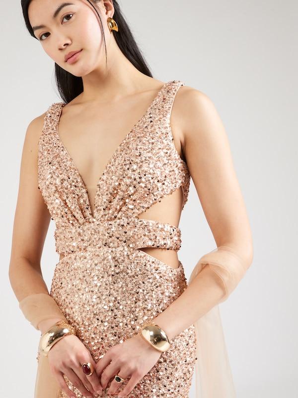 Unique Unique Kleid In Gold