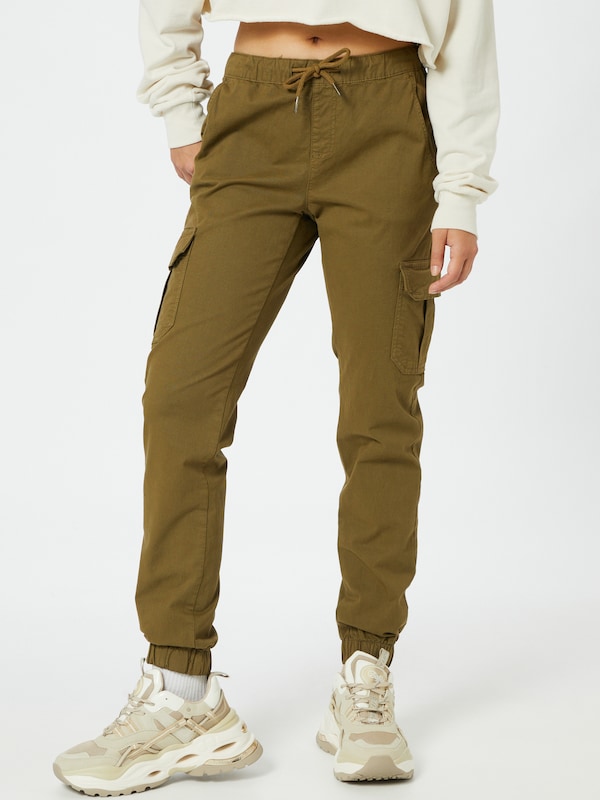 Urban Classics Urban Classics Tapered Hose In Khaki