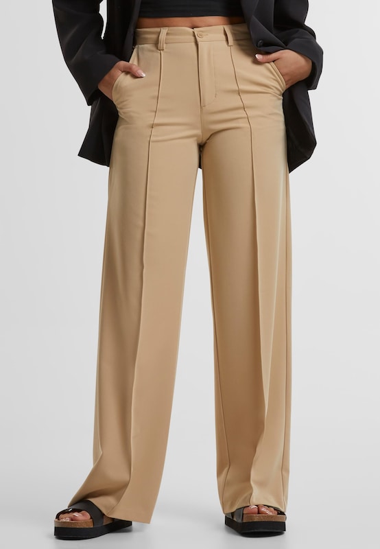 Urban Classics Urban Classics Wide Leg Hose In Dunkelbeige
