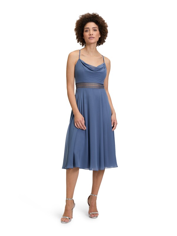 Vera Mont Vera Mont Cocktailkleid Mit Wasserfallausschnitt In Blau