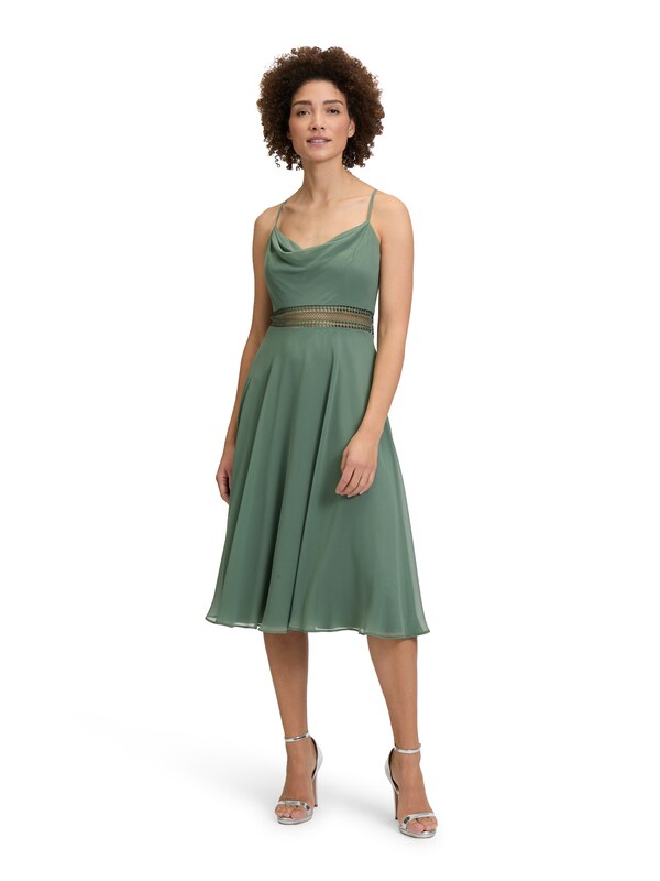 Vera Mont Vera Mont Cocktailkleid Mit Wasserfallausschnitt In Grün