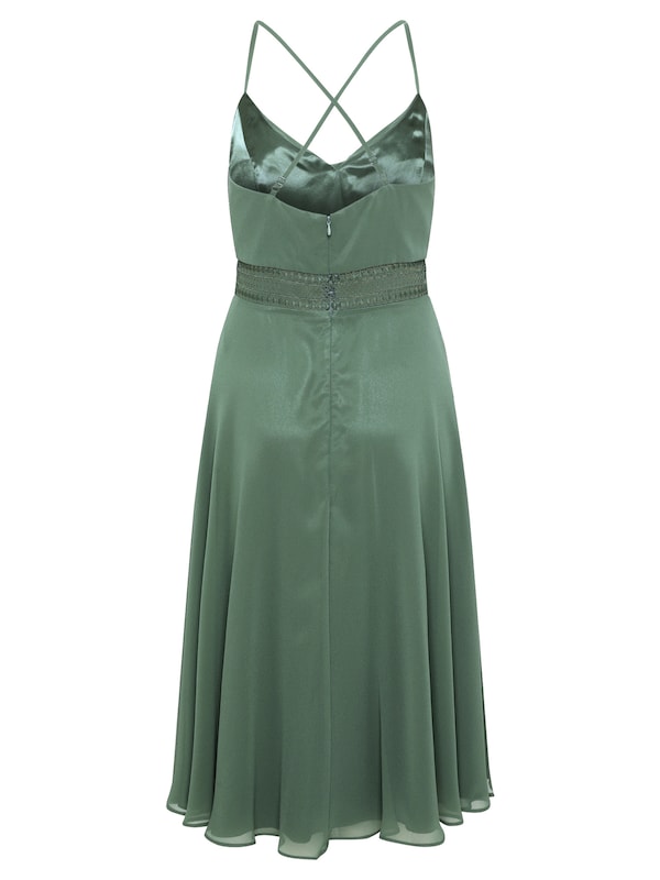 Vera Mont Vera Mont Cocktailkleid Mit Wasserfallausschnitt In Grün