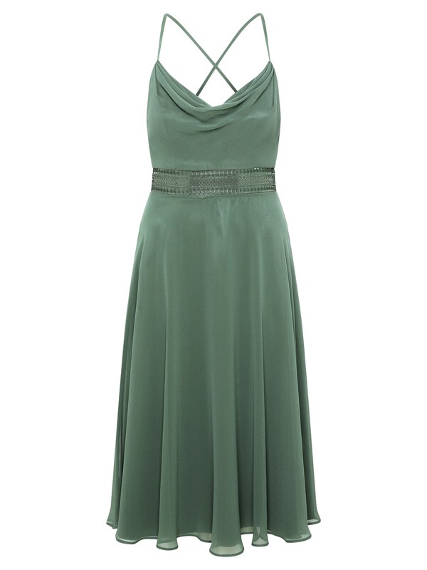 Vera Mont Vera Mont Cocktailkleid mit Wasserfallausschnitt in Grün