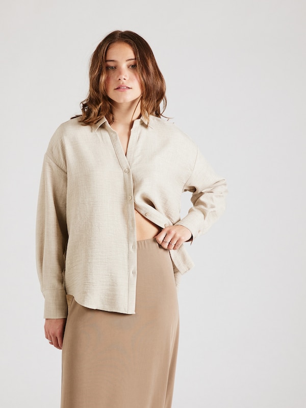 VERO MODA VERO MODA Bluse 'VMMELANEY QUEENY' In Greige