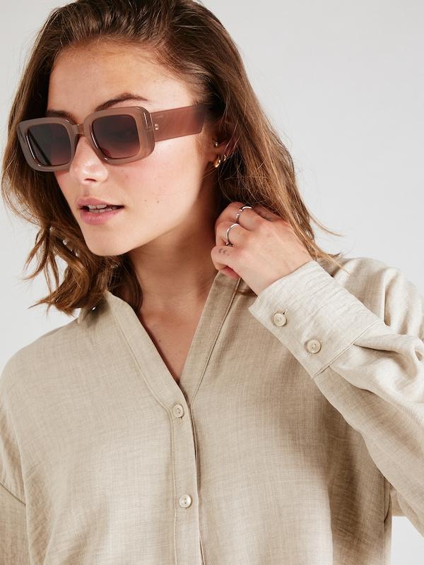 VERO MODA VERO MODA Bluse 'VMMELANEY QUEENY' In Greige