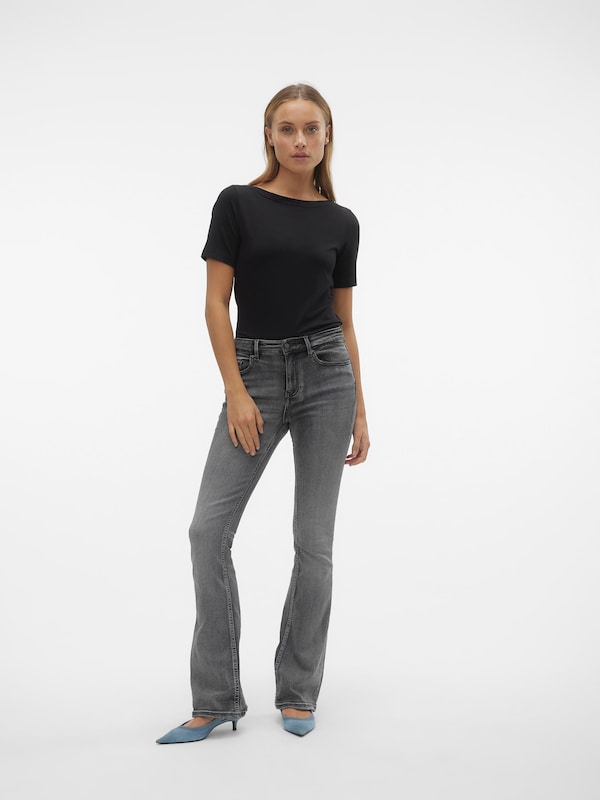 VERO MODA VERO MODA Flared Jeans 'Flash' In Grey Denim