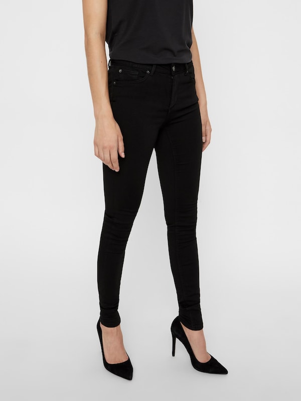 VERO MODA VERO MODA Skinny Jeans 'Lux' In Black Denim