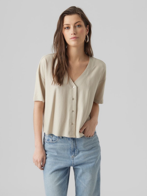 VERO MODA VERO MODA Bluse 'Jesmilo' In Greige