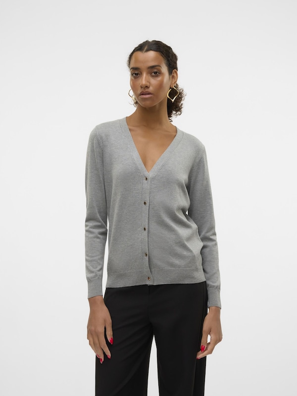 VERO MODA VERO MODA Strickjacke 'VMSILJE' In Grau