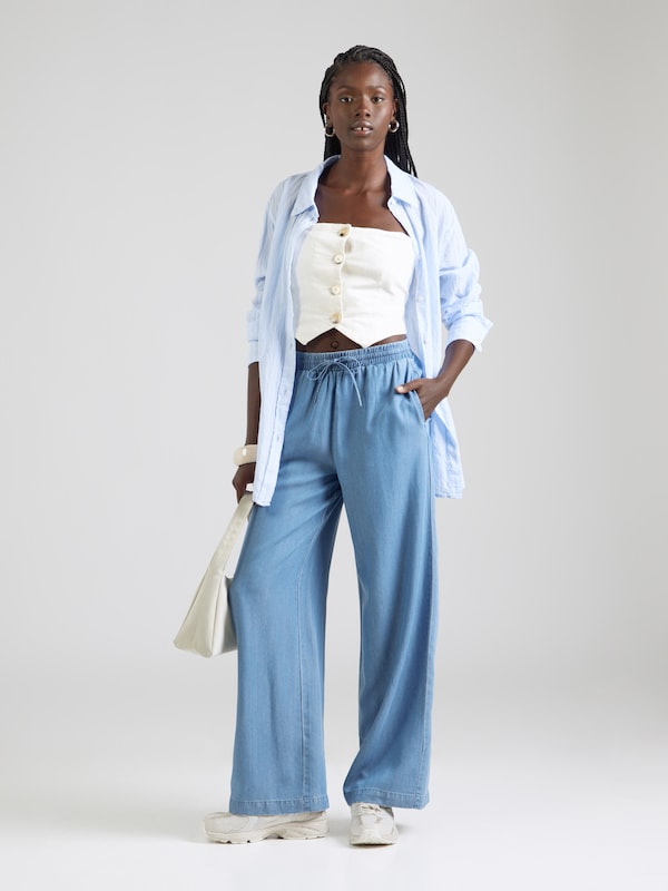 VERO MODA VERO MODA Wide Leg Hose 'VMBREE' In Blue Denim