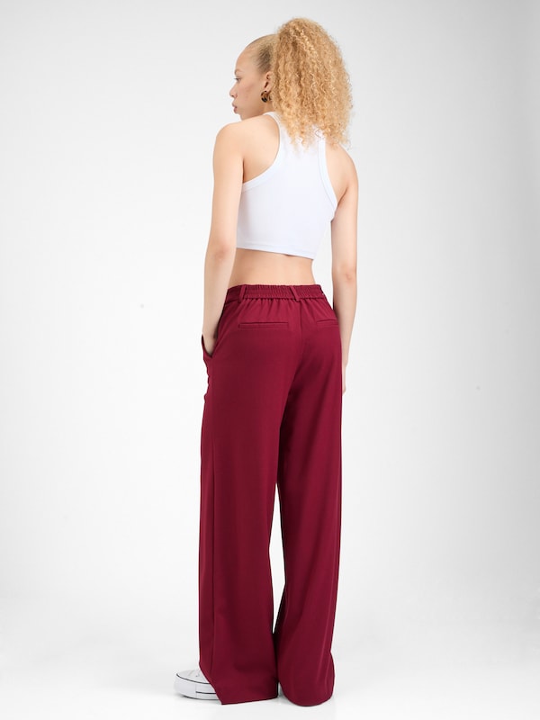 VILA VILA Wide Leg Hose 'VIVARONE' In Dunkelrot