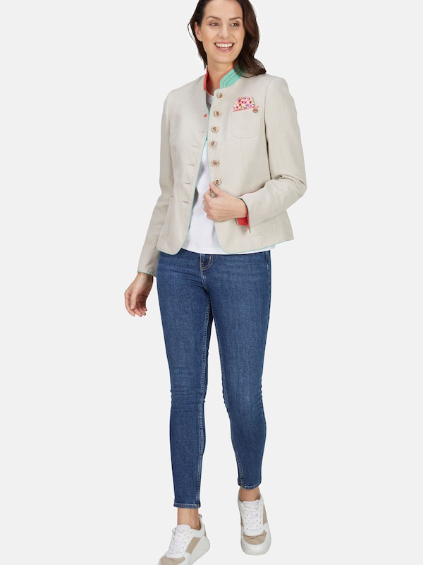 White Label White Label Janker Mit Kontrasteffekten In Beige
