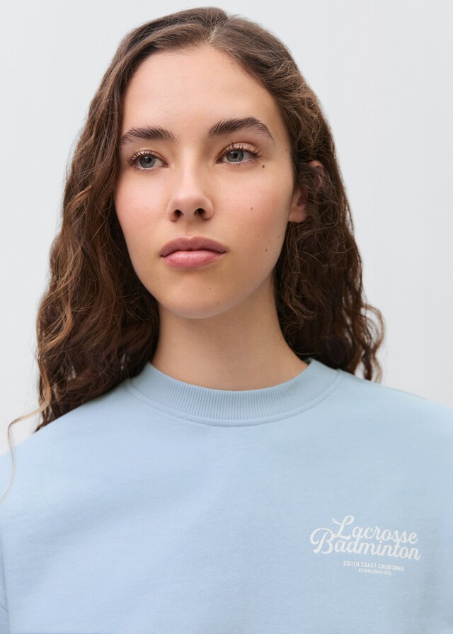 Mango Baumwoll-Sweatshirt Mit Aufgedrucktem Schriftzug