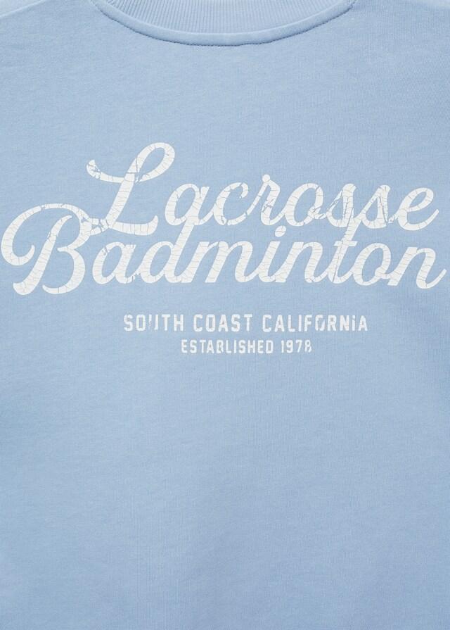 Mango Baumwoll-Sweatshirt Mit Aufgedrucktem Schriftzug