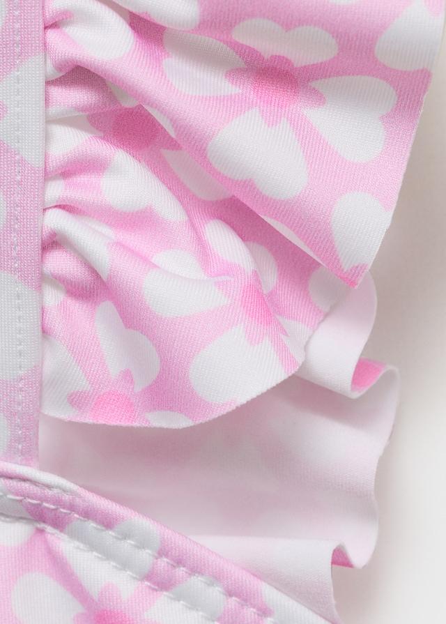 Mango Gemusterter Badeanzug Mit Rüschenverzierten Trägern